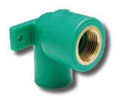 CURVA 90° FILETTATA FEMMINA C/STAFFA PPR PN 25 Ø 20x1/2